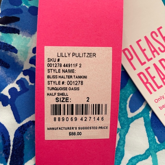 NWT Lilly Pulitzer Bliss Halter Tankini Swim Top 2 - Picture 7 of 7